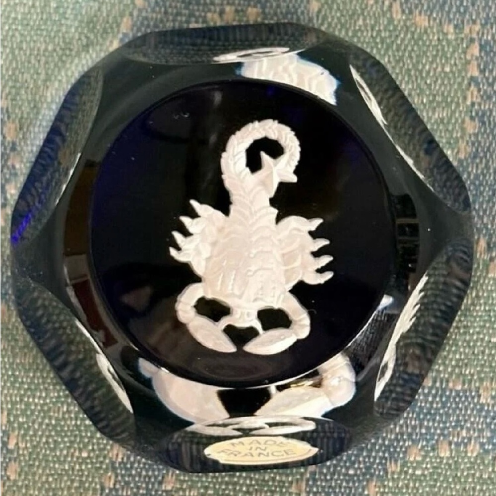Baccarat zodiac paperweight
